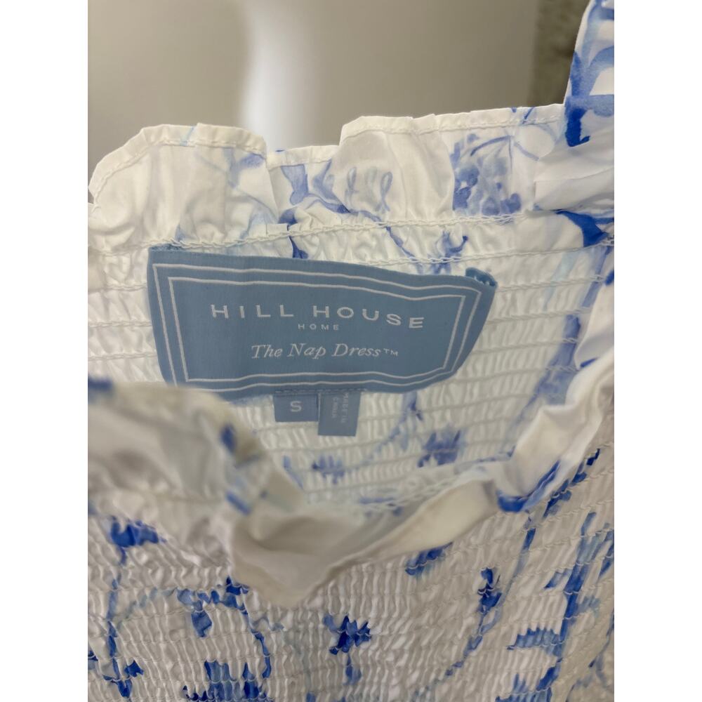 Hill House The Nap Dress White Blue Cotton Maxi Dress Sz S - Picture 5 of 5